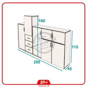 کمد اداری مدل SO74105