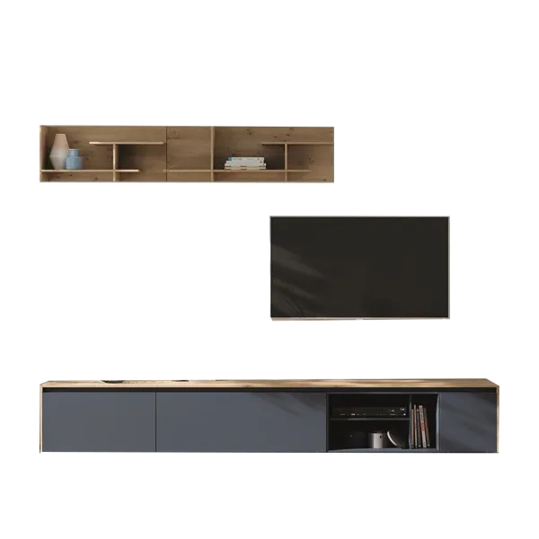 میز تلویزیون مدرن به همراه دو کشو، یک درب و یک طبقه